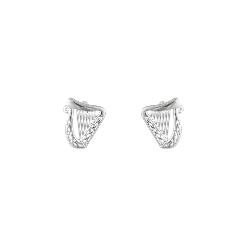 Sterling Silver Harp Earrings